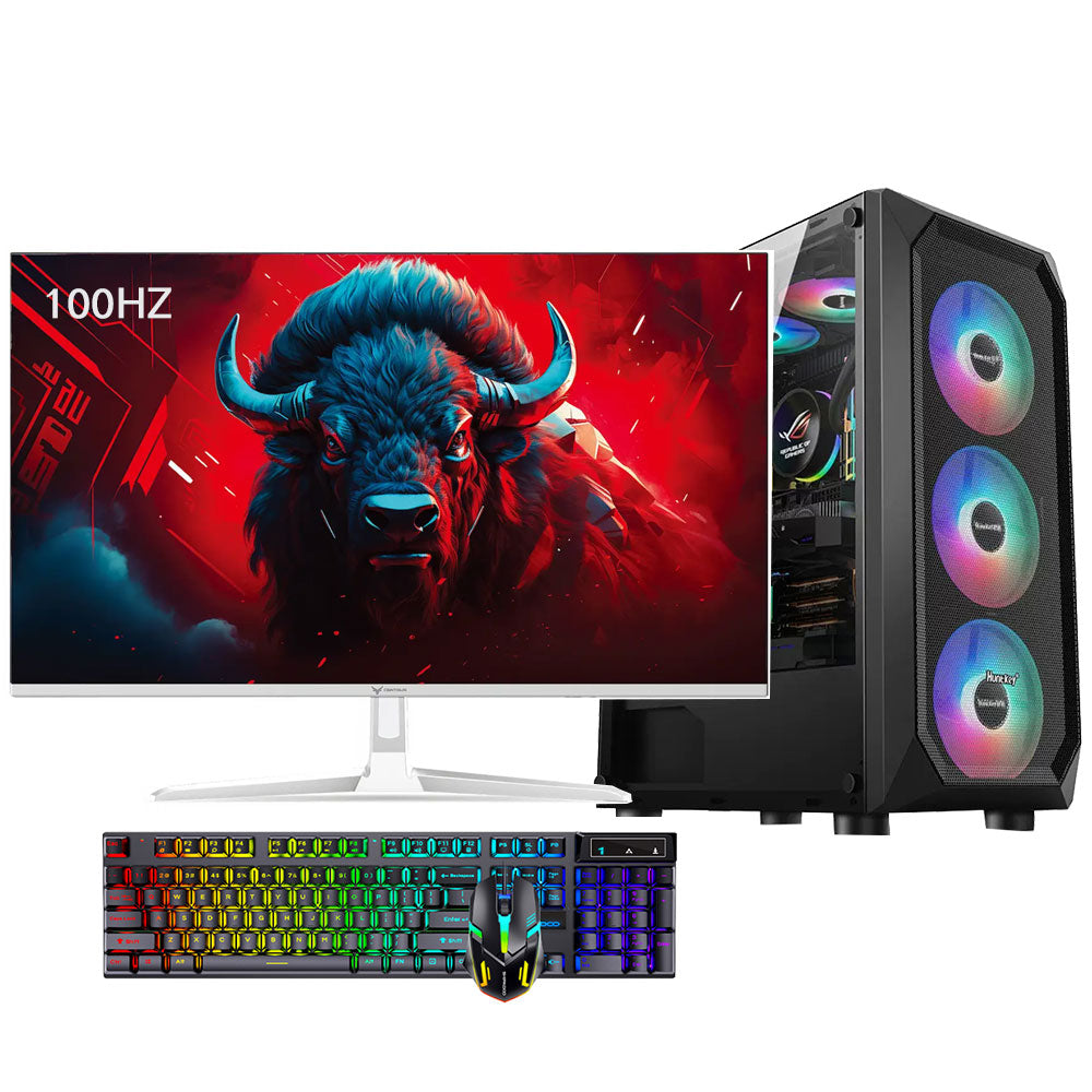 24-inch 100HZ new I5-12400F H610M DDR4 3200 16G M.2 512GB RTX4060 8G high-end sea view room gaming computer