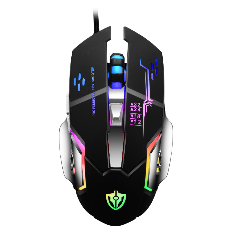 18D MS X7 mouse/macro definition/ เมาส์แบบมีสาย usb เกม e-sports เครื่องจักรสำนักงาน CF เดสก์ท็อปมาโครคีย์ RGB เมาส์คอมพิวเตอร์เดสก์ท็อปโน้ตบุ๊ค