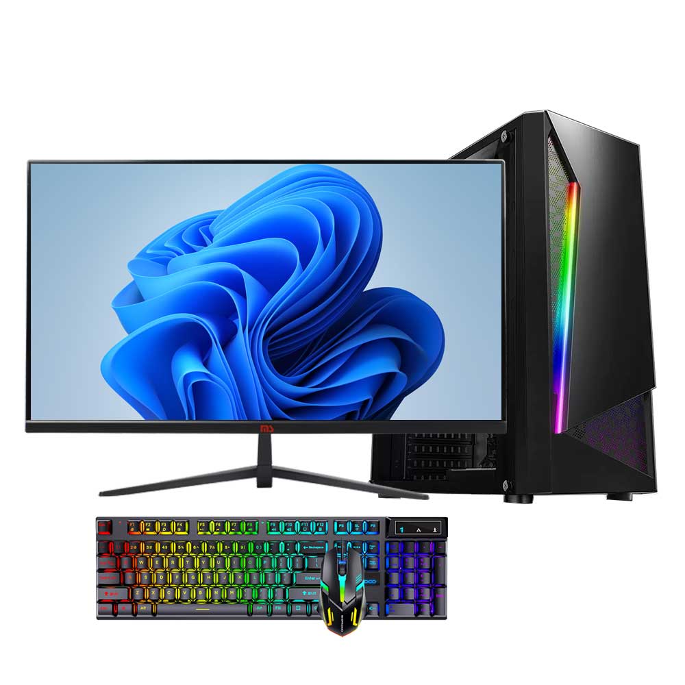 New 25-inch IPS i3-7100 DDR4 3200 16GB H310M SSD128G+HDD500G Desktop Computer