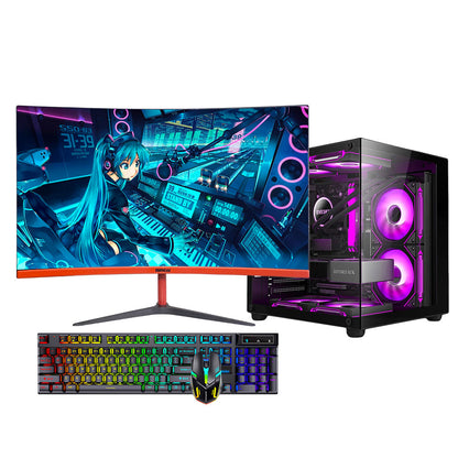 24-inch 144HZ new I5-12400F H610M DDR4 3200 16G M.2 512GB RTX4060 8G high-end sea view room gaming computer