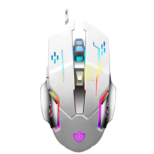 18D MS X7 mouse/macro definition/ เมาส์แบบมีสาย usb เกม e-sports เครื่องจักรสำนักงาน CF เดสก์ท็อปมาโครคีย์ RGB เมาส์คอมพิวเตอร์เดสก์ท็อปโน้ตบุ๊ค