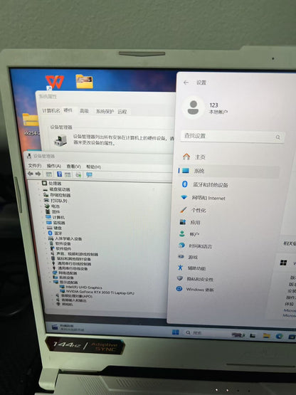 二手华硕天选2 酷睿版(i7 11800H/16GB/512GB/RTX3050/144Hz)游戏笔记本电脑