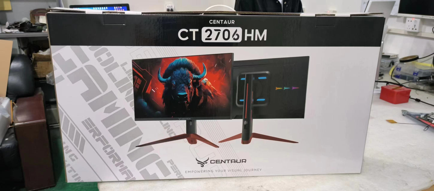 CENTAUR 27英寸165HZ电竞游戏显示器 升降显示器 白色 DP+HDMI显示器