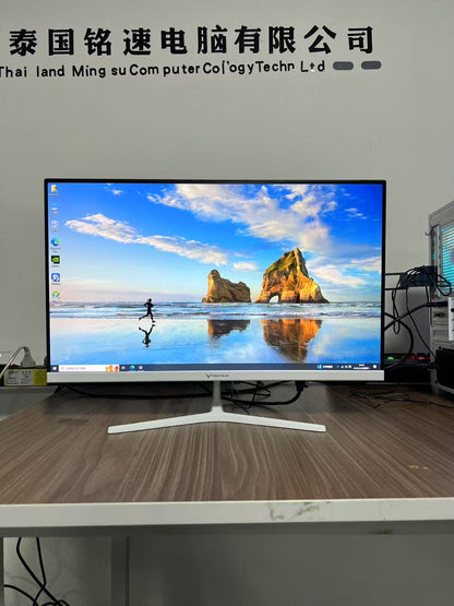 CENTAUR 24英寸100Hz液晶显示器 电竞游戏显示器白色 HDMI+VGA双接口