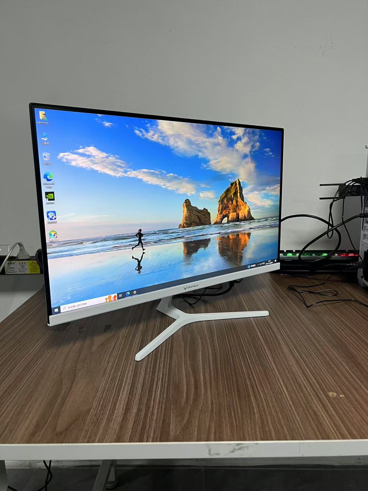 CENTAUR 24英寸100Hz液晶显示器 电竞游戏显示器白色 HDMI+VGA双接口