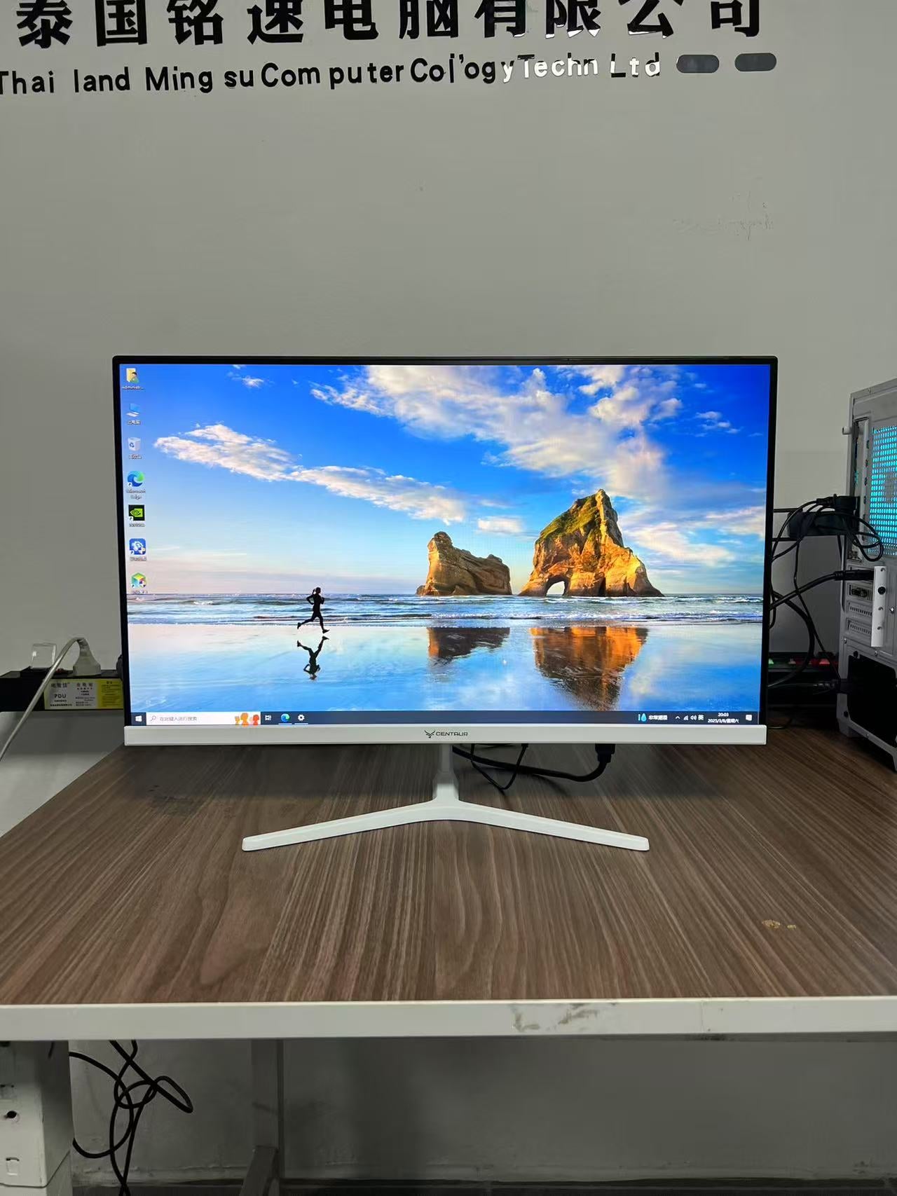 CENTAUR 24英寸100Hz液晶显示器 电竞游戏显示器白色 HDMI+VGA双接口