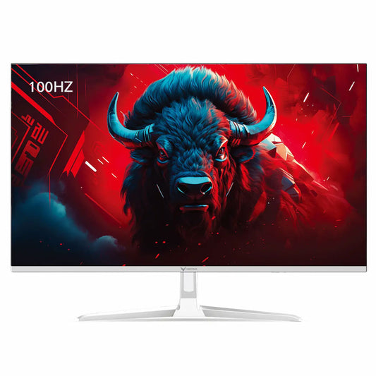 CENTAUR 24-inch 100Hz LCD gaming monitor with HDMI+VGA dual interface in white