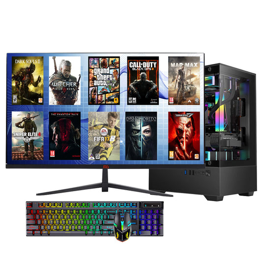 Thailand e-commerce dedicated 27-inch monitor 12th generation i5 12400F DDR4 32G memory M.2 512G hard disk H610M motherboard RTX4060 8G independent graphics card