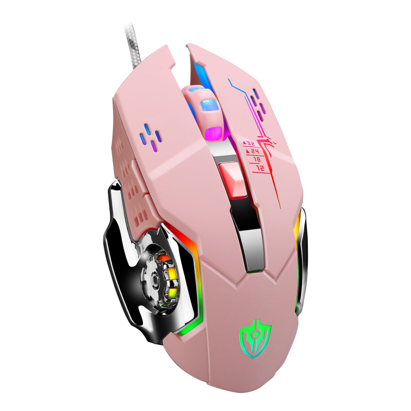 18D MS X7 mouse/macro definition/ เมาส์แบบมีสาย usb เกม e-sports เครื่องจักรสำนักงาน CF เดสก์ท็อปมาโครคีย์ RGB เมาส์คอมพิวเตอร์เดสก์ท็อปโน้ตบุ๊ค