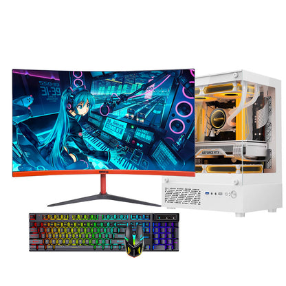 24 英寸全景房 144HZ  Intel® i3-10100F 处理器四核八线程 DDR4 16GB SSD 1TB 独立显卡 GTX1030 第十代游戏电脑